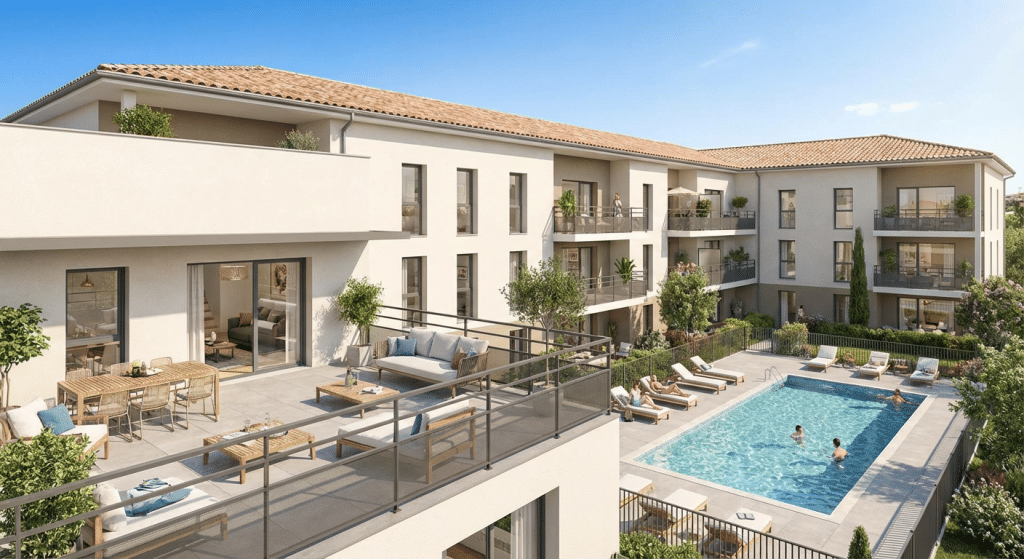 Appartement T4 neuf … Nimes la joie dune piscine et dune terrasse