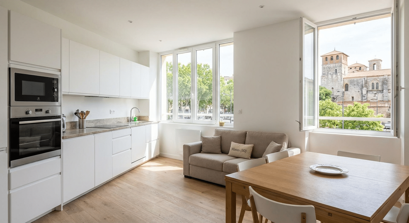 Appartement neuf T2 avec cuisine équipée à Nîmes (30)
