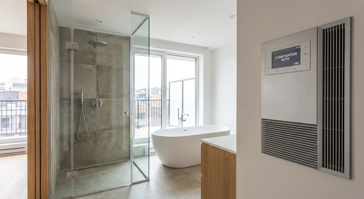 Appartement neuf T4 Nîmes : Le confort moderne entre douche, baignoire et climatisation